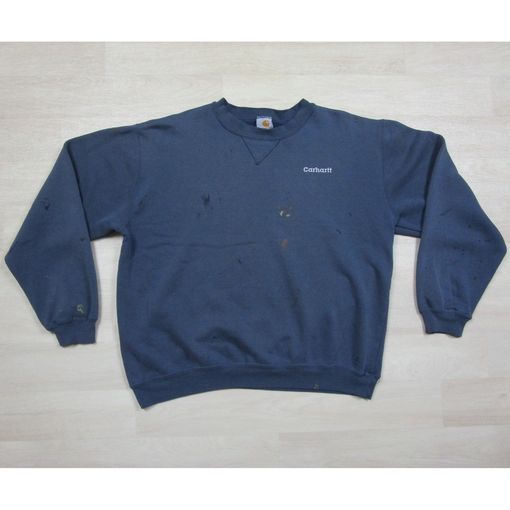 Vintage Y2K Carhartt Crewneck Sweatshirt Men's Size (L) Faded‎ Distressed #K124